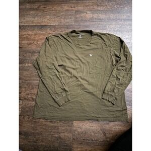 Simply Southern Outfitters Long Sleeve Dog Camo Graphic T Shirt Olive Green XL